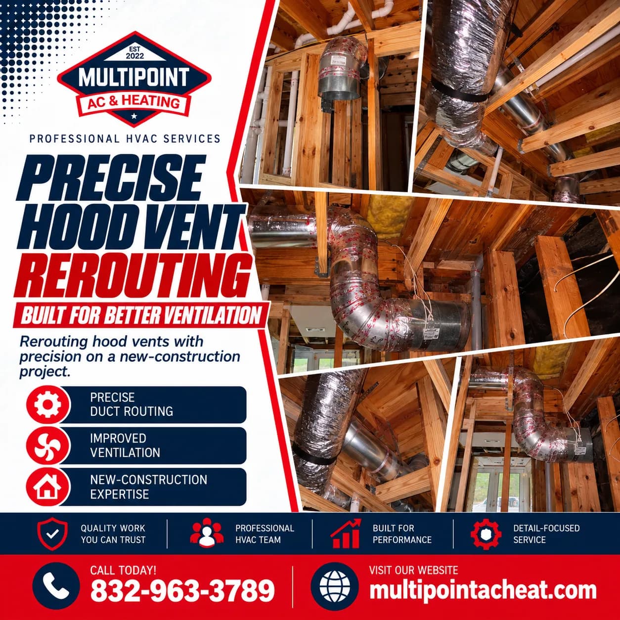 Project Hood Vent Rerouting for a New Construction Home in Houston image