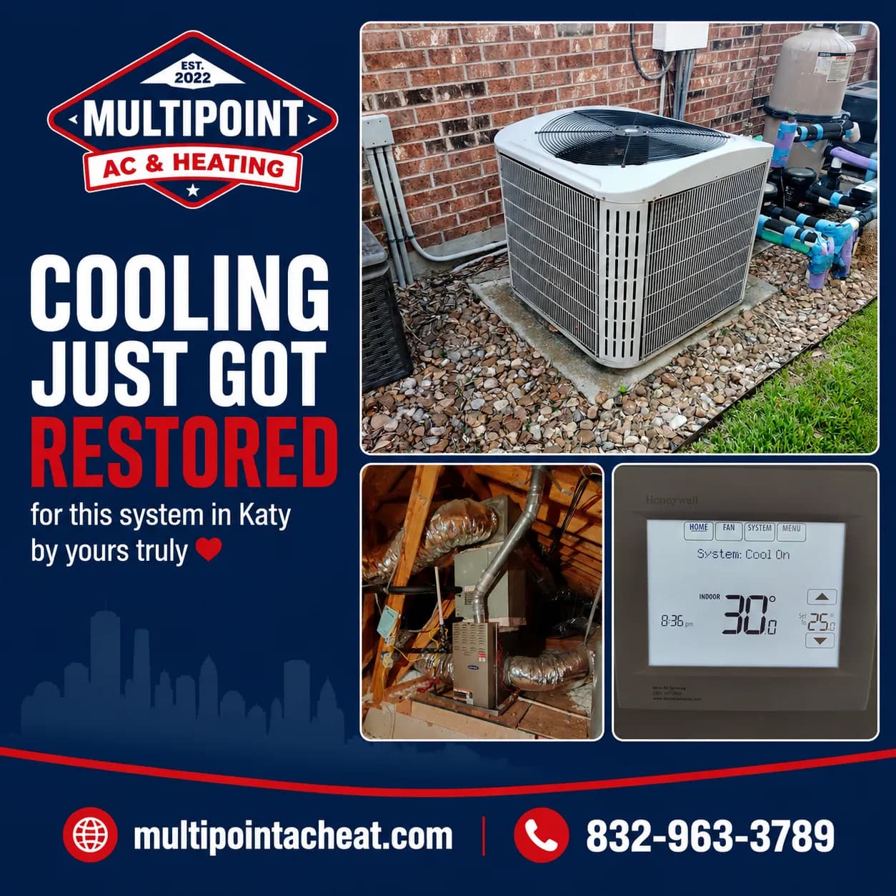 Project AC Tune-Up Gets Cooling Back on Track in Katy image