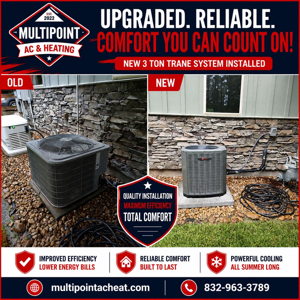 Project New 3-Ton Trane AC System Installed in Houston image