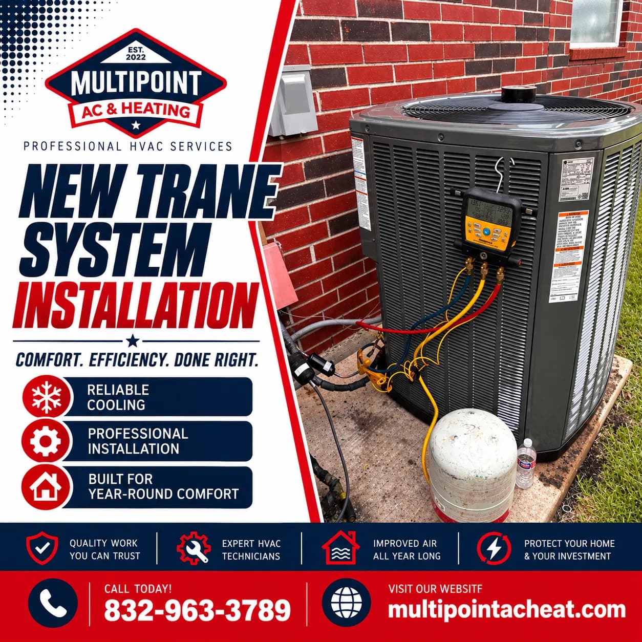 New Trane AC Installation Completed for Greater Houston Homeowner image