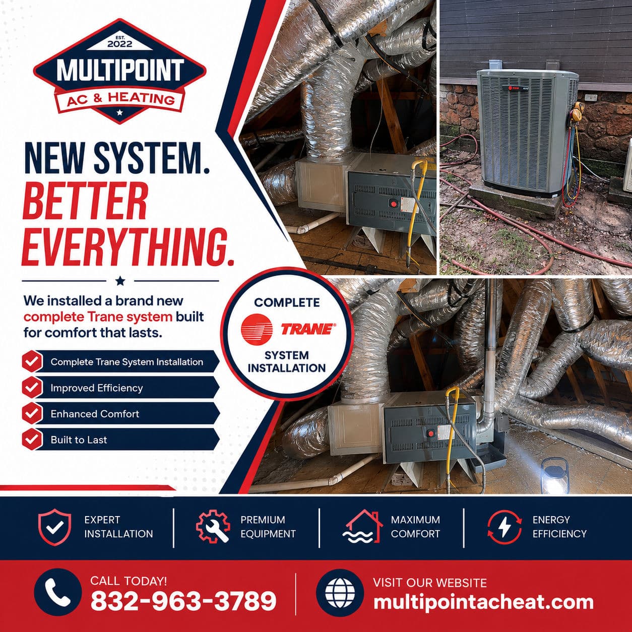 Complete Trane System Installation in Houston image