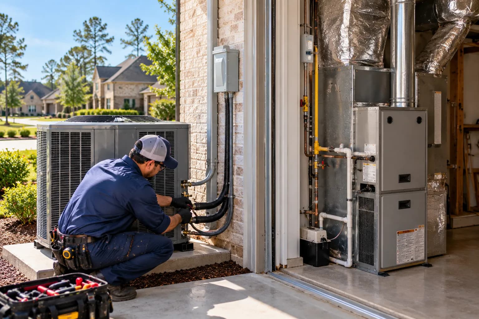 Heat Pump Installation in Houston, TX — Should You Get a Heat Pump or a Furnace? Multipoint AC & Heating Explains image