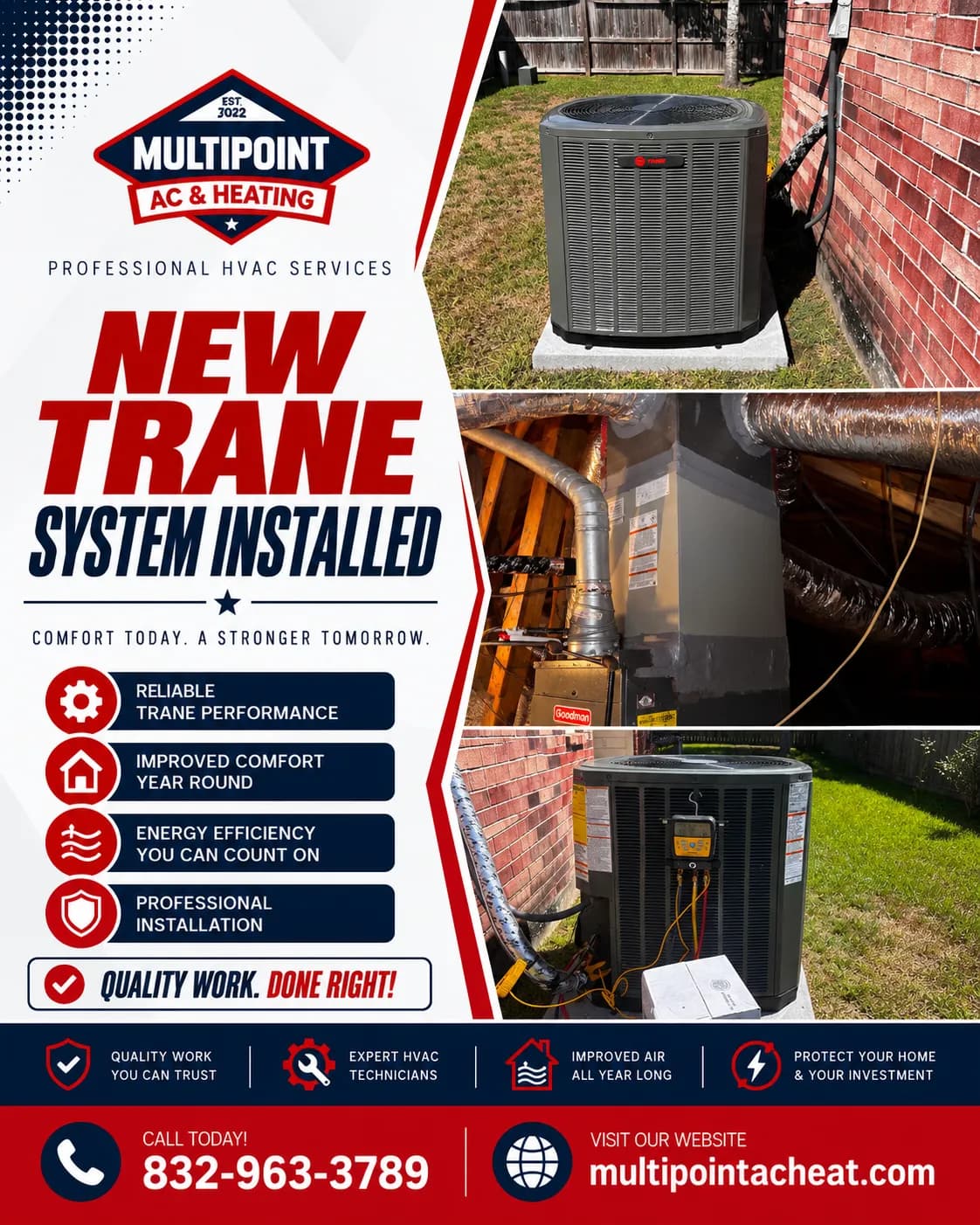 New Trane AC System Install in Greater Houston image
