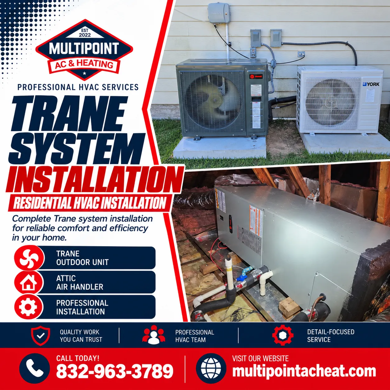 Trane HVAC System Install Done Right in Greater Houston image