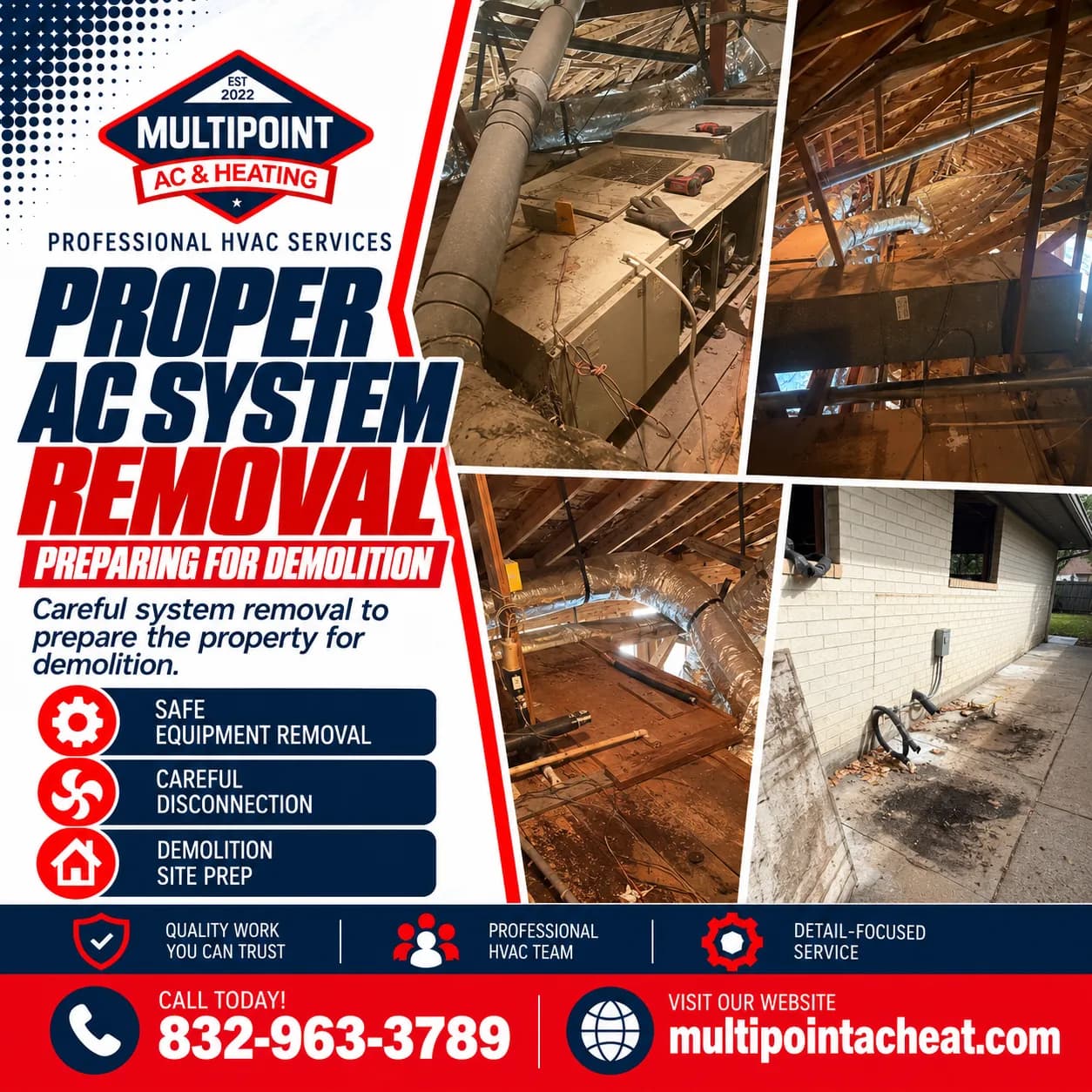 Proper AC System Removal Done Right Before Demo image