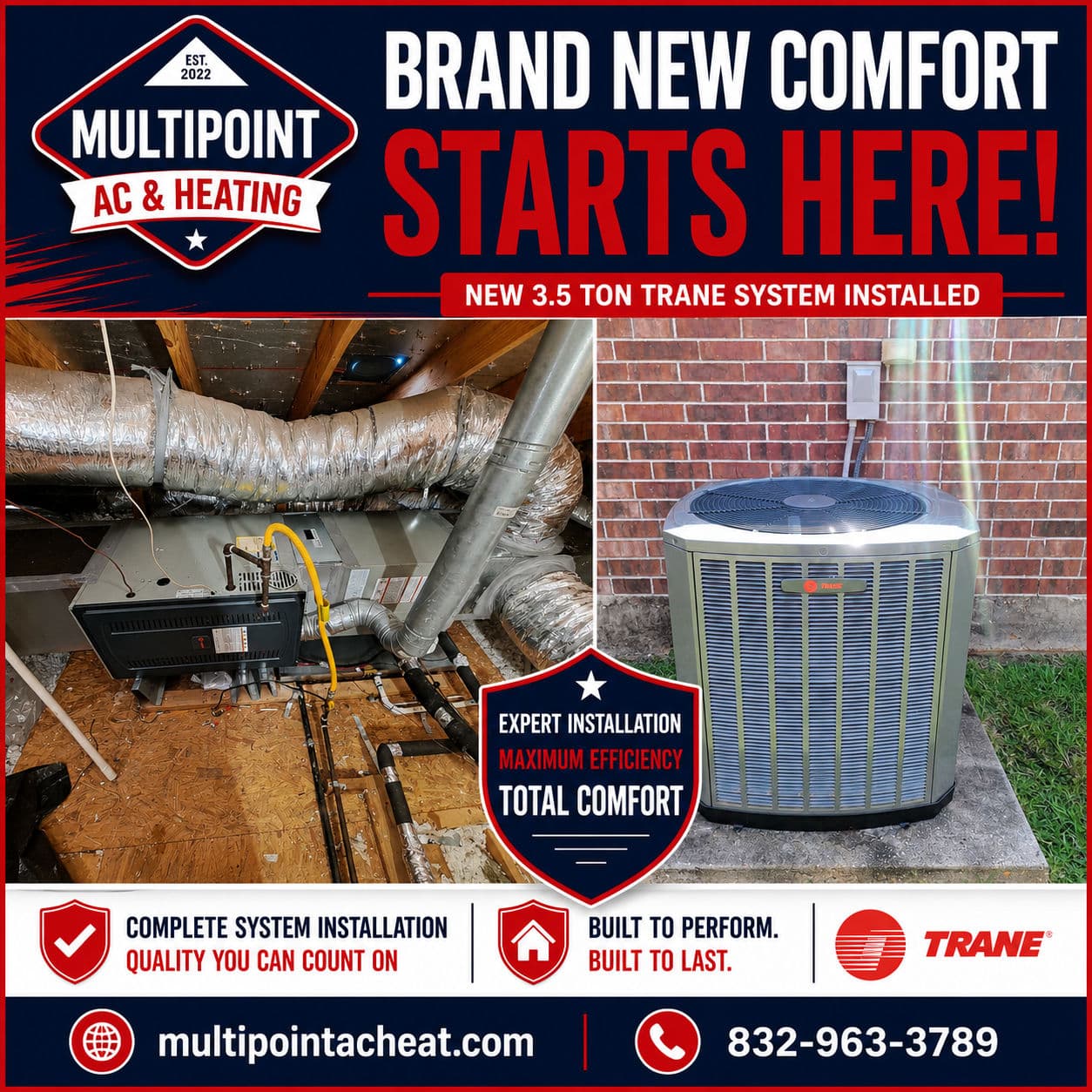 3.5-Ton Trane AC Install Done Right in Houston image